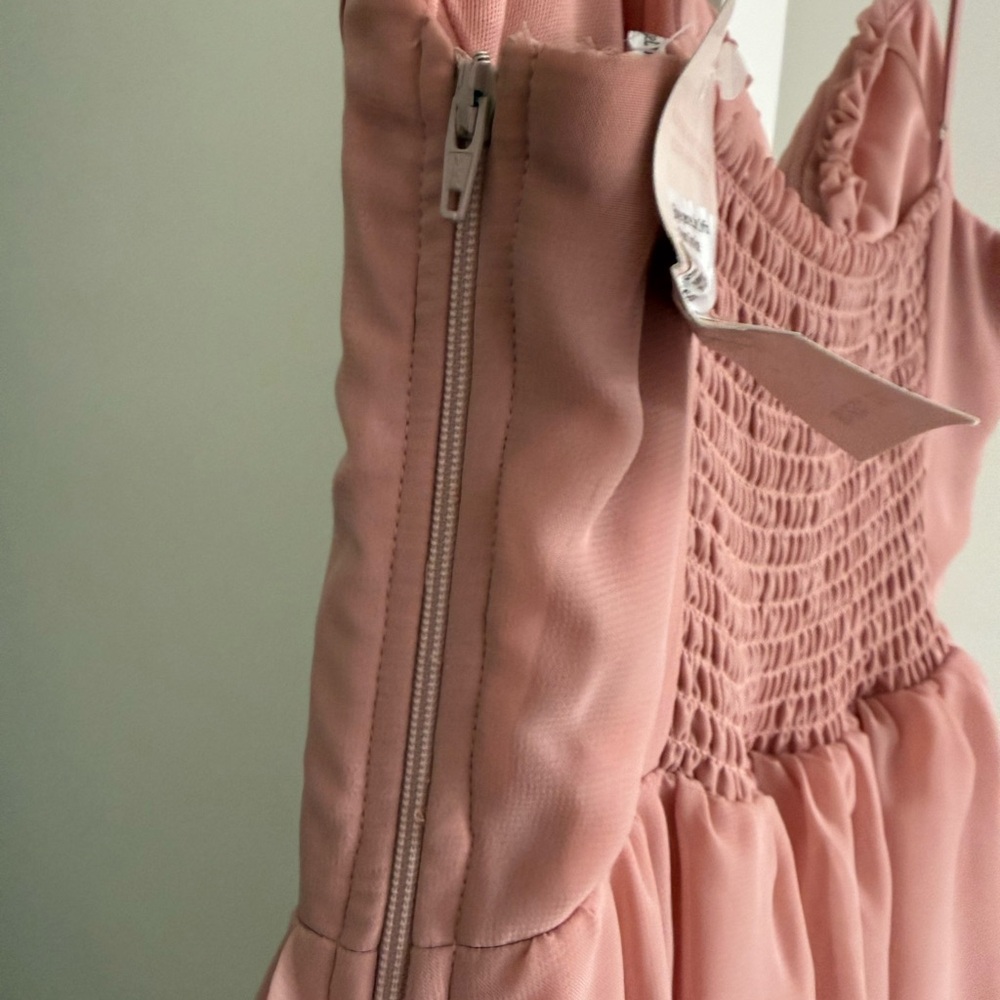 NWT Birdie Grey Lola Dress in Chiffon Dusty Rose - Picture 5 of 7